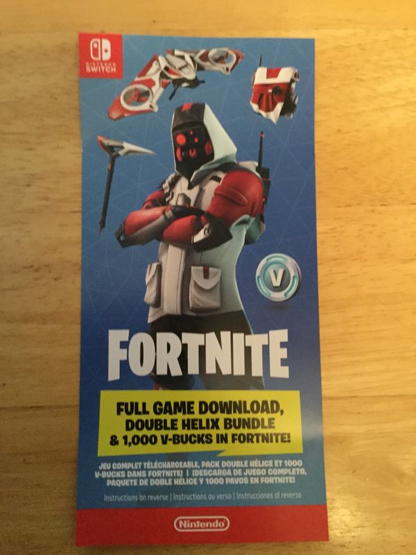 Fortnite Nintendo Switch Download Code Unused 1000 V Bucks Double Helix Bundle No System For Sale In Monroe Wa Offerup