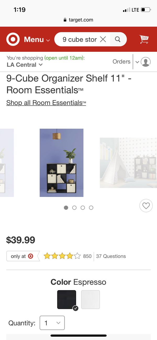 9 Cube Organizer Shelf 11 Room Essentials For Sale In
