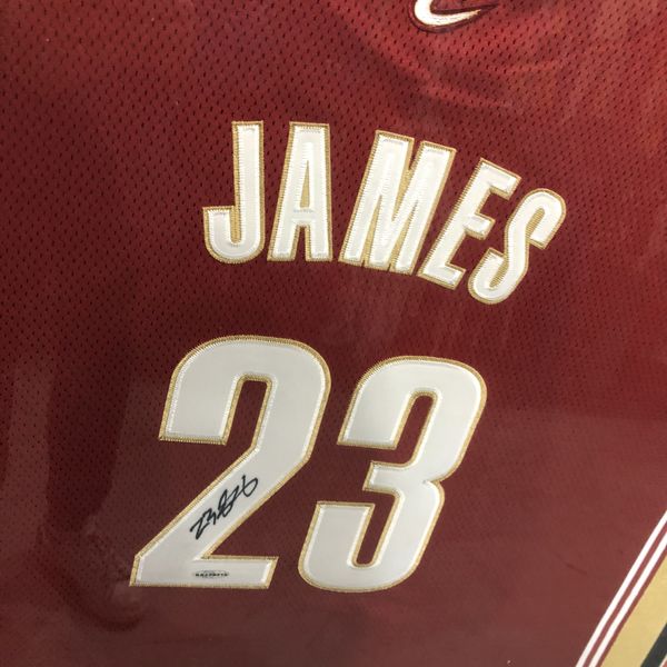 lebron james signed jersey framed