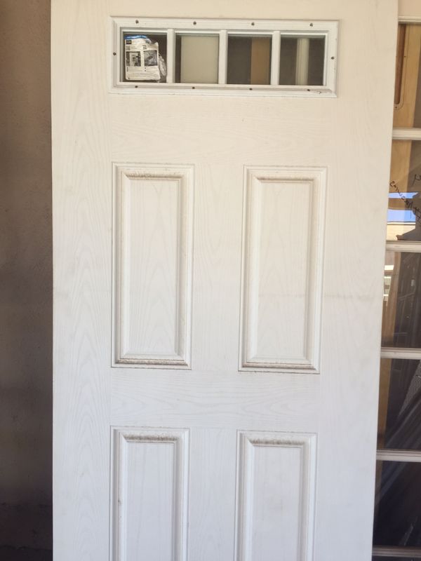 Entry doors like new never installed 36x78 fiberglass double pane for