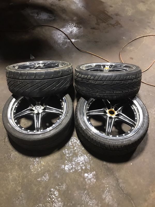 Konig wheels and tires 17 inch 5x100 bolt pattern, check what your cars bolt pattern is. for