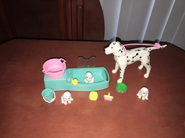 barbie dog bath set