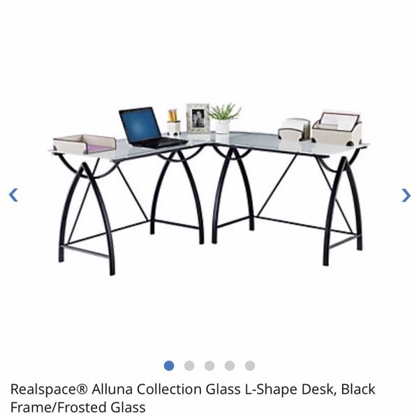 Frosted Glass L Shape Desk For Sale In Stockton Ca Offerup