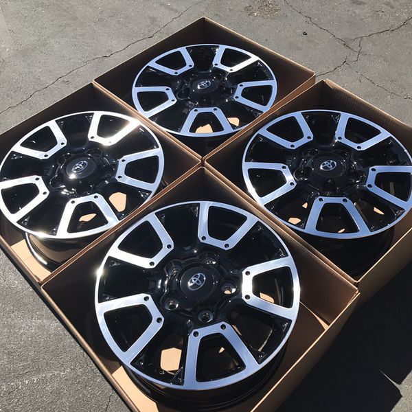 2016 18" OEM Toyota Tundra factory wheels 18 inch machine black rims