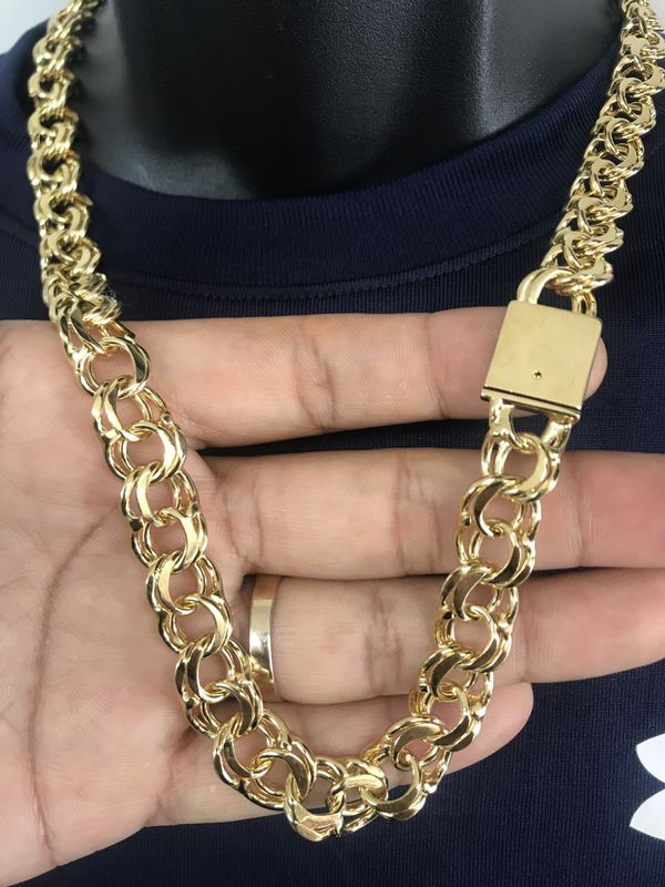 18k Gold filled custom made chino link chain for Sale in Houston, TX ...