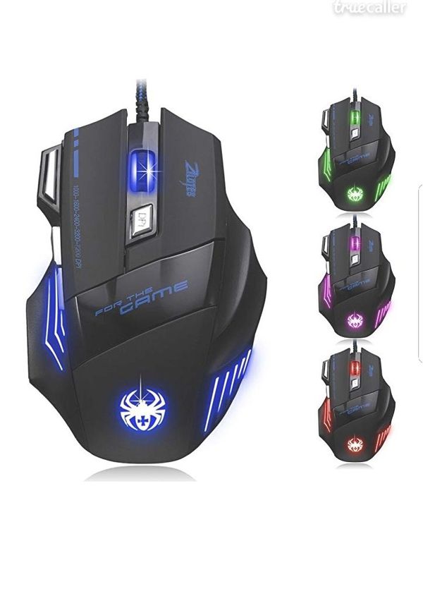Zelotes Ergonomic 7200 DPI LED Optical Wired Gaming Mouse Mice 7