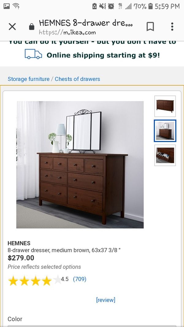 Ikea Hemnes 8 Drawer Dresser Medium Brown For Sale In Gresham Or Offerup