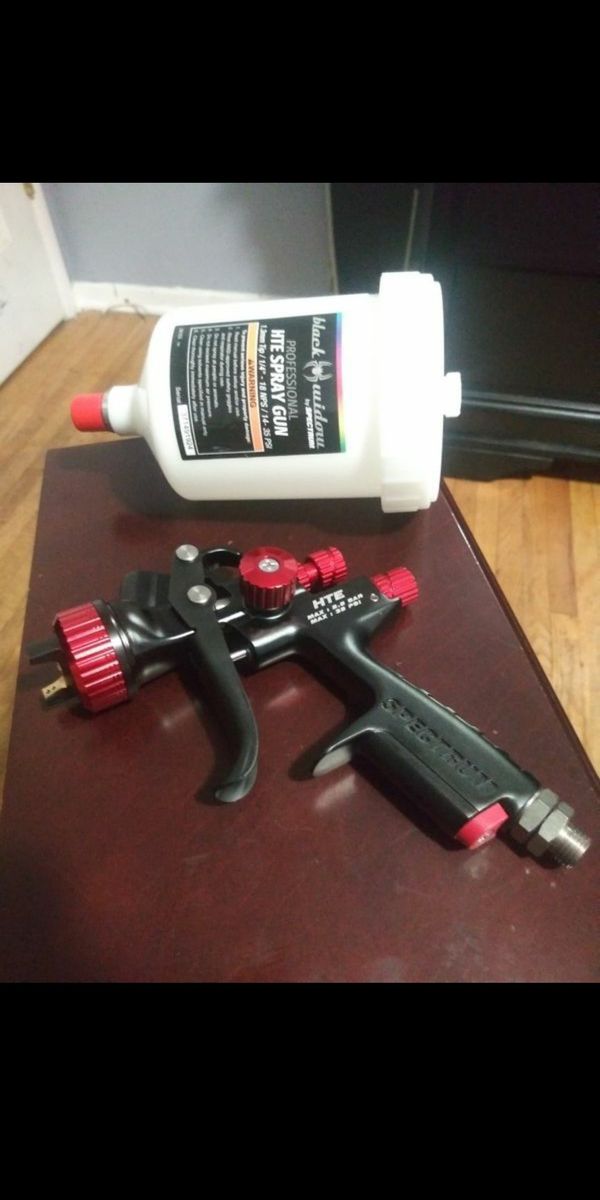 New Black Widow HTE 1.3 Paint Gun w/ Gravity Bucket for Sale in Norwalk