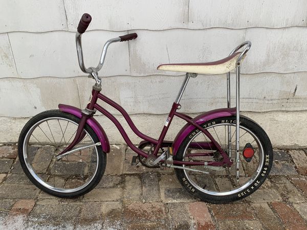 Vintage Huffy Muscle Bike Purple Banana Seat Chester Slick