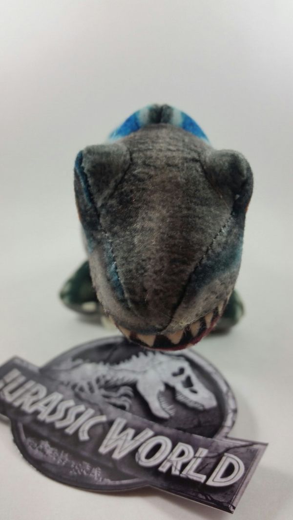 stuffed blue velociraptor