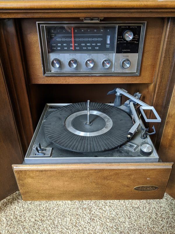 Vintage Sears Silvertone Stereo AM/FM Radio Phonograph ...