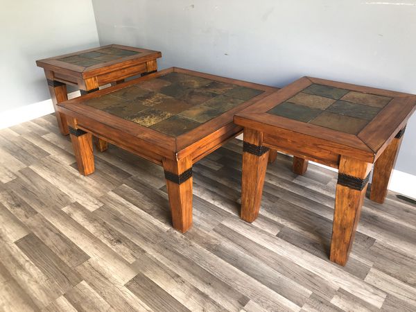 slate top square living room tables