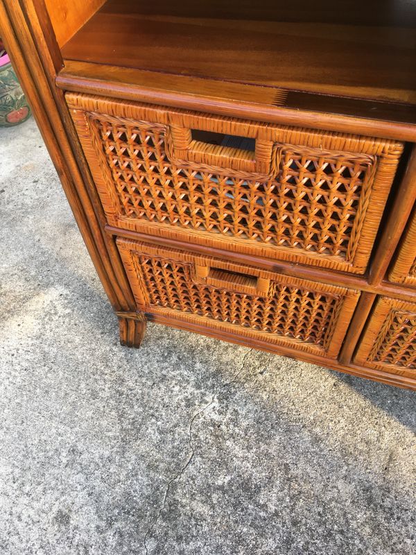 Bamboo Rattan TV Stand Dresser for Sale in Hobe Sound, FL OfferUp