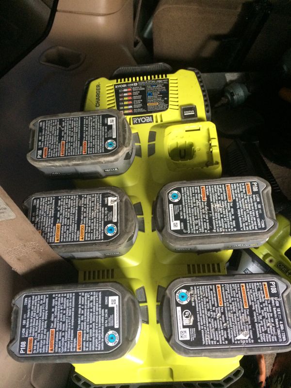Ryobi Charging station with batteries for Sale in Lakewood, WA OfferUp