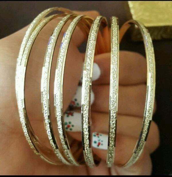 14k Gold Filled 7 Days bangle Bracelet 3 TONE Semanario de oro laminado