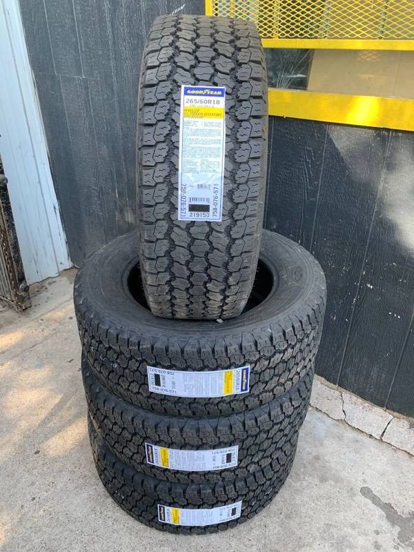 New 18” Goodyear AllTerrain Tires 265/60r18 Tire 265 / 60 r18 Llantas