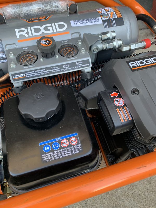 RIDGID 8 Gal. Portable Gas Power Zero Gravity Air Compressor the