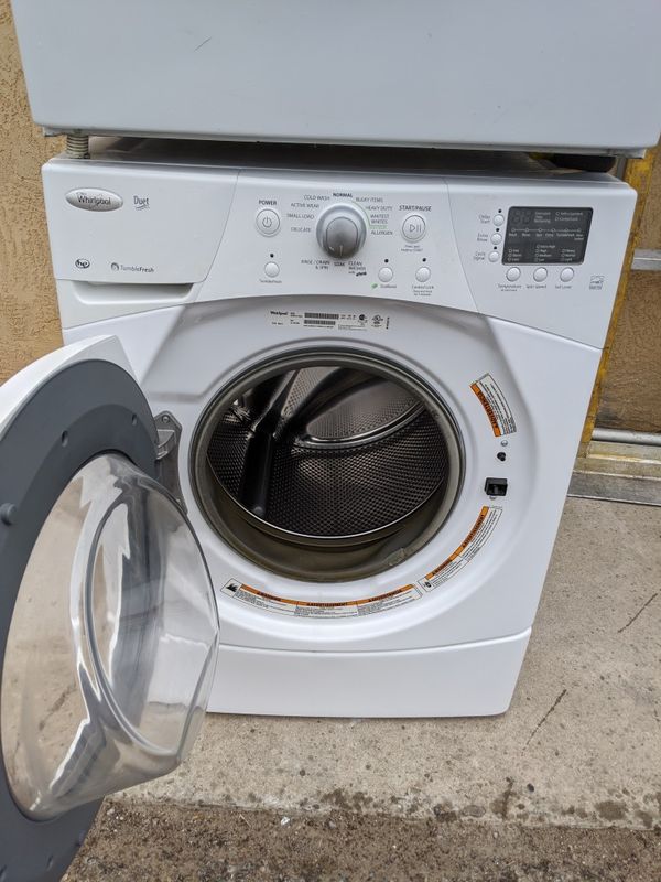 Newer Stackable Front Load Washer Electric Dryer Whirlpool ...