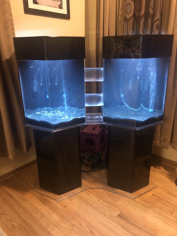 Unique Clarity Plus doublehexagon acrylic fresh water aquarium/ fish