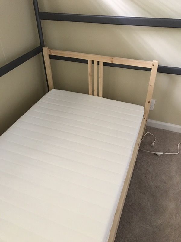 IKEA Tarva Bed Frame + Meistervik Foam Mattress Twin for Sale in