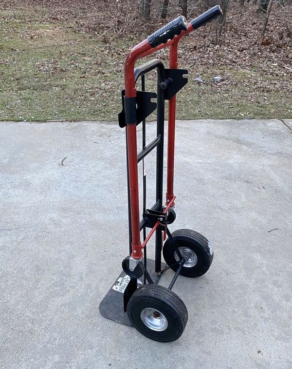 Milwaukee 800-lb 4-wheel Red Steel Convertible Hand truck for Sale in ...