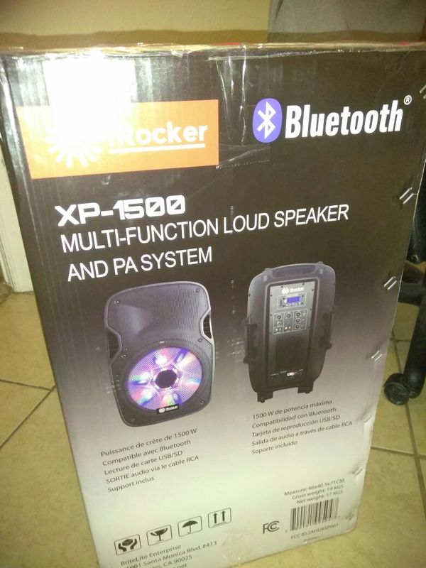 IROCKER BLUETOOTH XP1500 KARAOKE for Sale in San Antonio, TX OfferUp