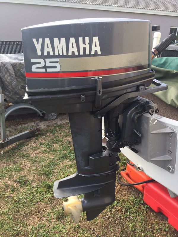 Yamaha 25hp 25 hp Short Shaft Tiller Outboard Motor Excellent Condition