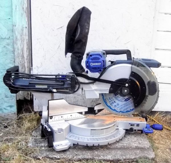 Kobalt 12" Dual Bevel Sliding Laser Compound Miter Saw 0358936 for