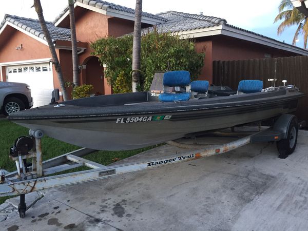 1987 Ranger 371v Bass Boat 18ft With Original Ranger Trail Trailer (No ...