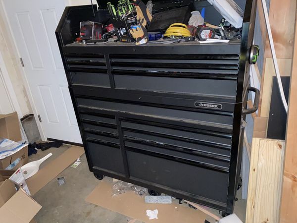 husky top and bottom tool box