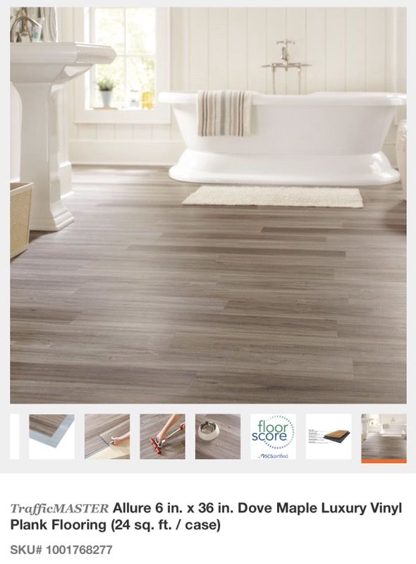Trafficmaster Allure 6 In X 36 Dove Maple Luxury Vinyl Plank Open In The Appcontinue To Mobile Website