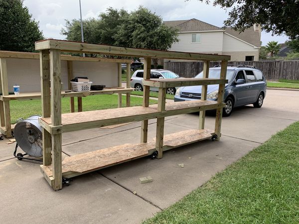 Custom Garage mobile shelves $150 plus materials for Sale 