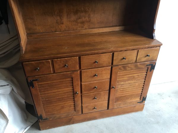 1960s maple dining room hutch