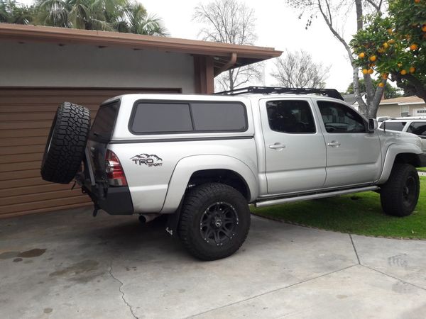 *CAMPER ONLY *Toyota Tacoma silver ARE 5ft Camper shell w/ roof rack ...