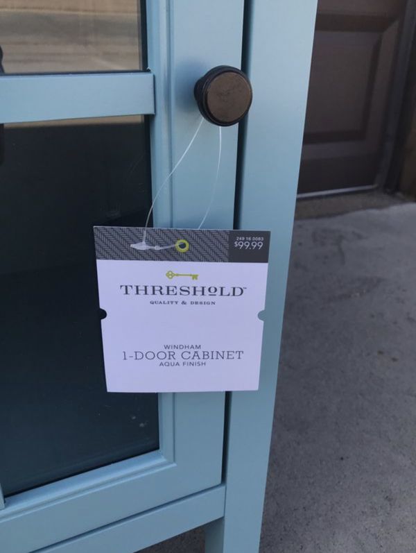 Windham One Door Accent Cabinet Threshold Pewter Aqua For Windham One Door Accent Cabinet