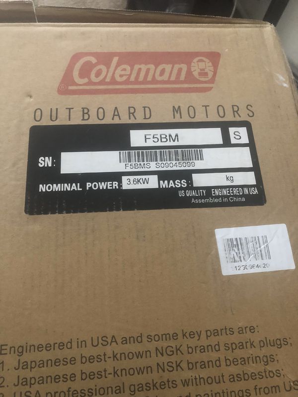 Coleman 5HP 4-Stroke Outboard Motor - Black for Sale in Conyers, GA