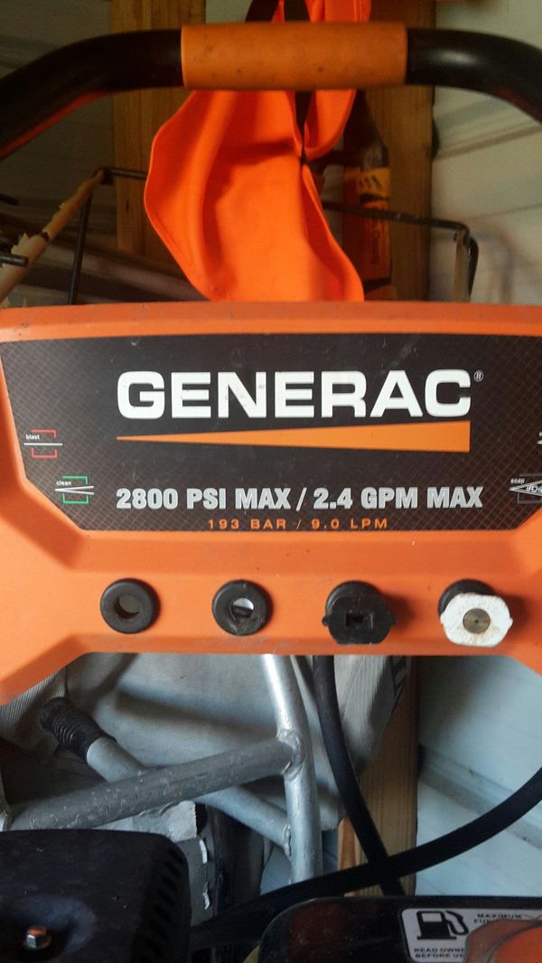 Generac 2800 Psi Pressure Washer Manual