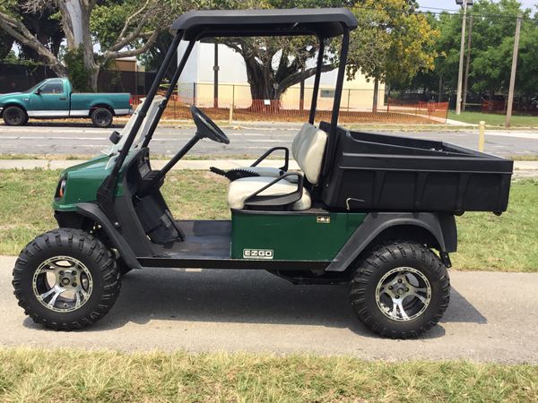 2014 Ezgo utility terrain 1500 gas green lifted dump cargo bed golf ...