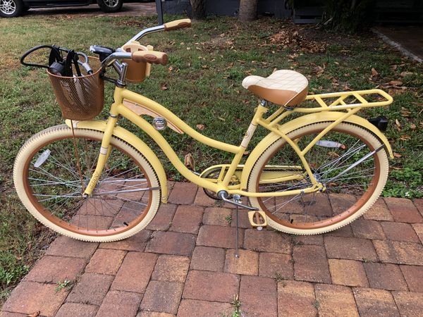 nel lusso cruiser bike yellow