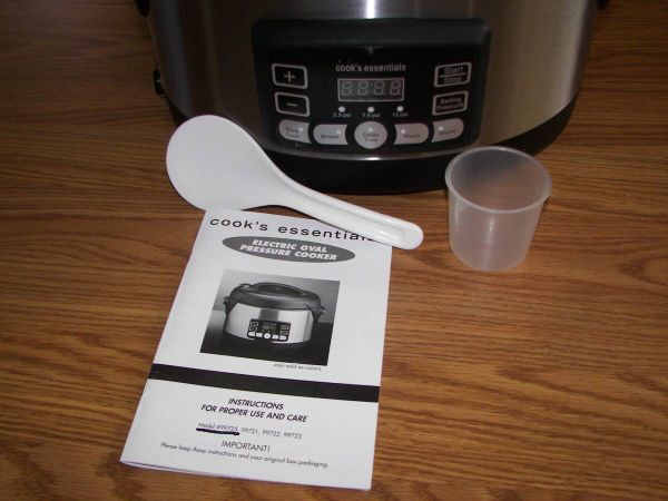 Cooks Essentials 5.25qt Electric Oval Stainless Steel Digital Pressure