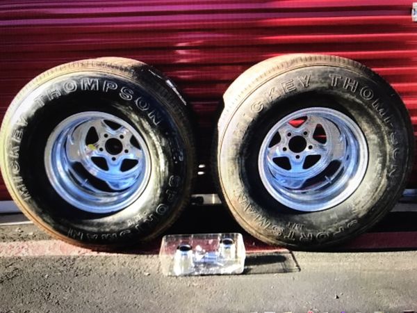 New Pair 15x15 Weld Racing Pro Star Drag Wheels Mickey Thimpson Tires