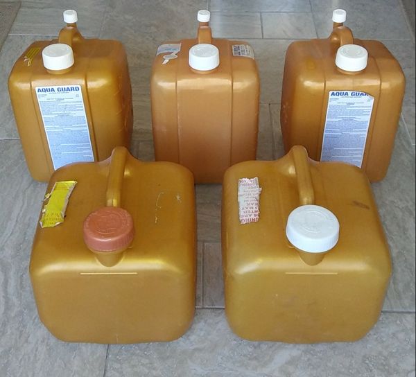 Five Suncoast Gold Liquid Chlorine Shock, 2.5 Gallon Jugs for Sale in