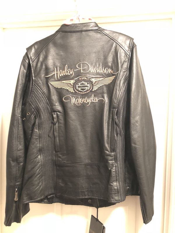 Harley Davidson Women’s 110th Anniversary Leather Jacket for Sale in ...