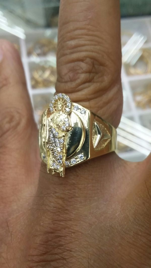 14k Gold CZ San Judas Ring 8.5 grams for Sale in Los Angeles, CA - OfferUp