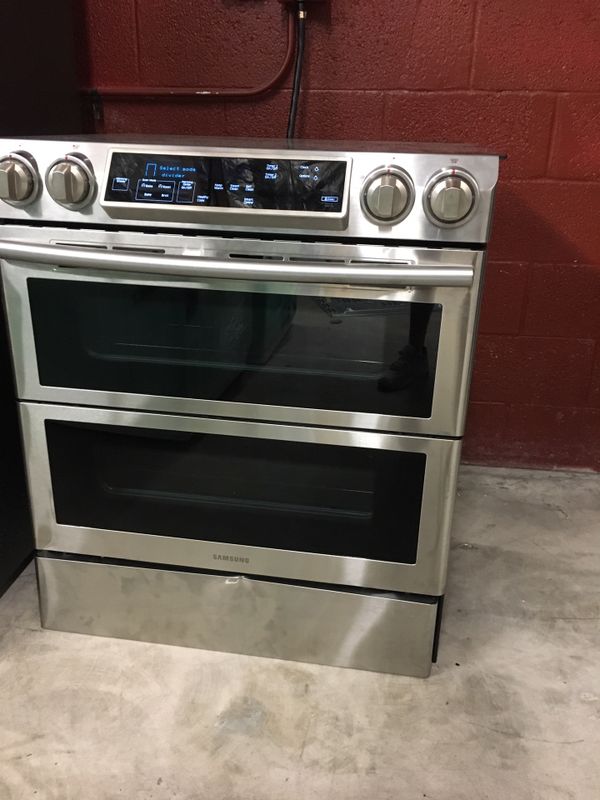 Samsung Electric Glass Top Slide In Range Flex Double Oven for Sale in