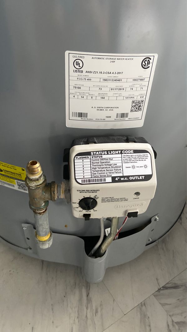 ao smith age of water heater