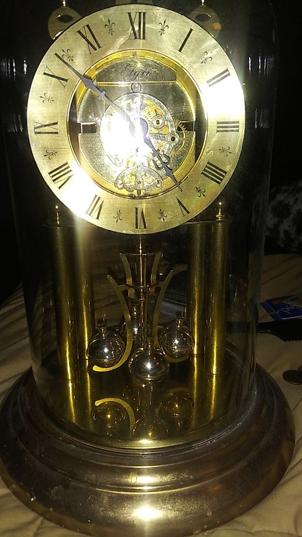 1/11 Elgin S Haller Skeleton Time Bomb Anniversary Clock 400 Day Glass