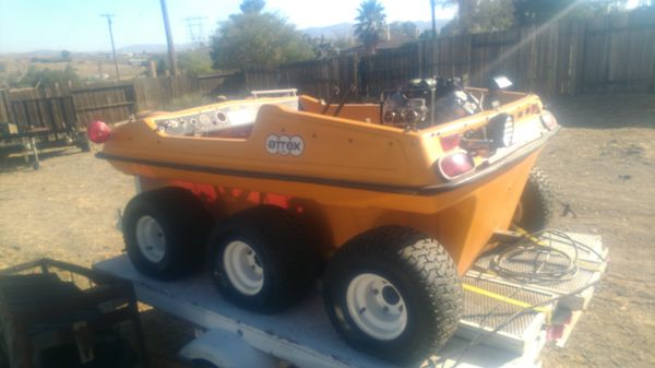 1974 Attex 6 wheel amphibious land & water atv 6x6 6 wheel drive 4x4