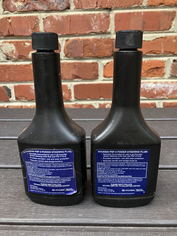 Hyundai power steering fluid PSF4part No. 0023219020 1 new unopened 12oz bottle & 1 half full
