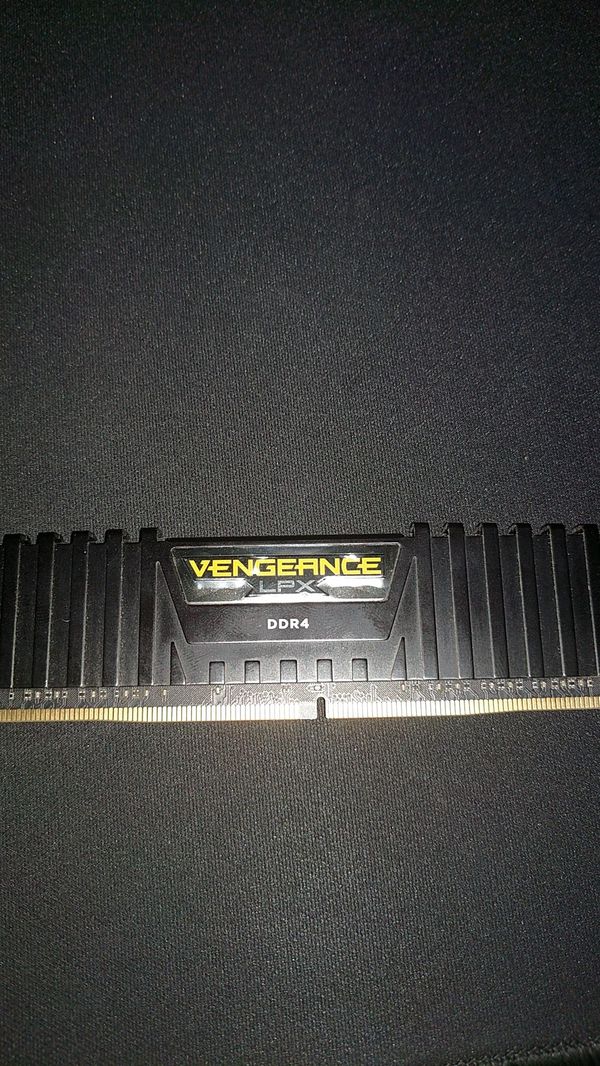 1 8GB stick of Corsair Vengeance DDR4 RAM 2400 mHz for